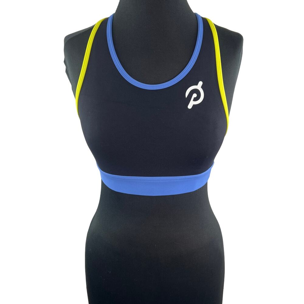 PELOTON Cadent Multi Support Bra Stretch Double Knit Scoop Neck Racerback Sz XS